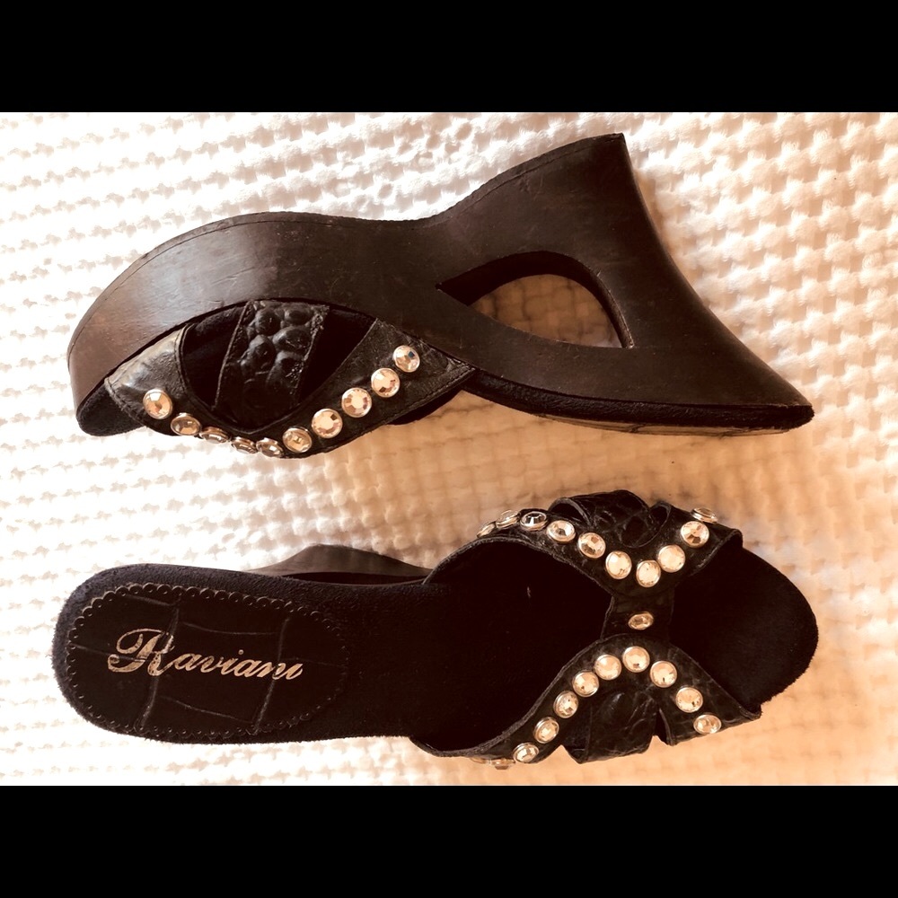 Crocodile leather swarovski cystal’s shoes